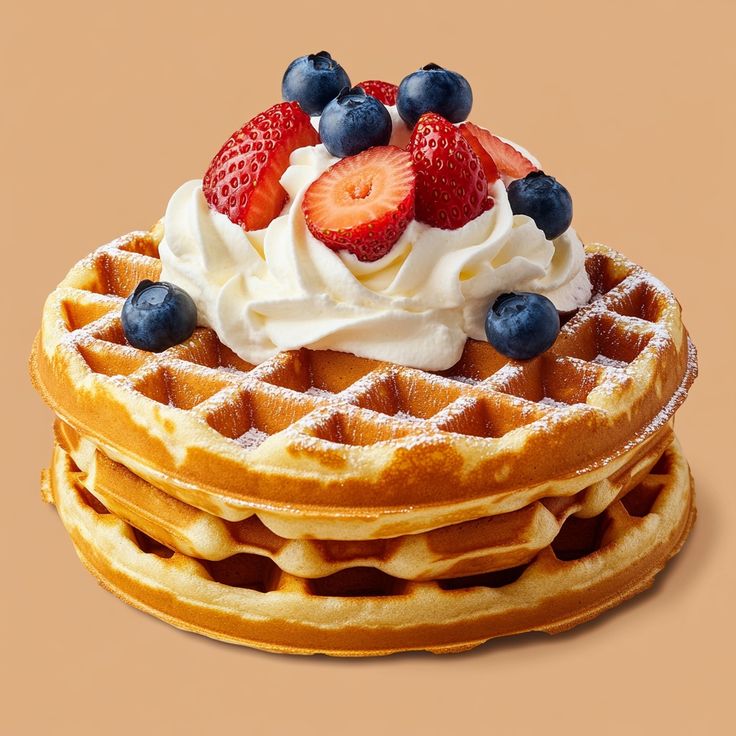 Strawberry Cream Waffles